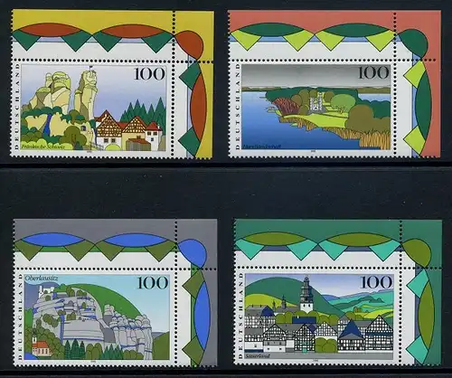 BUND 1995 Michel-Nummer 1807-1810 postfrisch SATZ(4) EINZELMARKEN ECKRÄNDER oben rechts