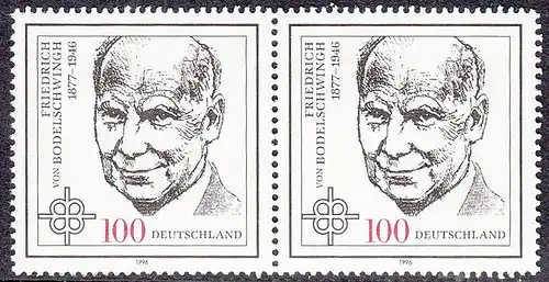 BUND 1996 Michel-Nummer 1835 postfrisch horiz.PAAR