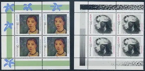 BUND 1996 Michel-Nummer 1854-1855 postfrisch SATZ(2) BLÖCKE Eckränder oben links/unten links