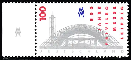 BUND 1997 Michel-Nummer 1905 postfrisch EINZELMARKE RAND links