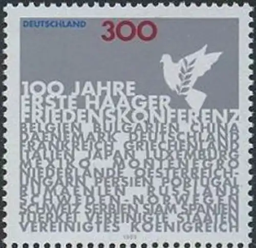 BUND 1999 Michel-Nummer 2066 postfrisch EINZELMARKE