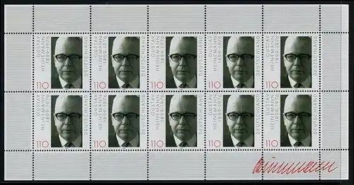 BUND 1999 Michel-Nummer 2067 postfrisch BOGEN(10)