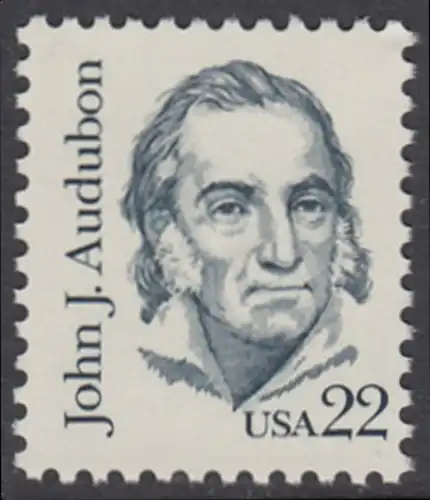 USA Michel 1749 / Scott 1863 postfrisch EINZELMARKE - Amerikanische Persönlichkeiten: John James Audubon (1785-1851), Zeichner