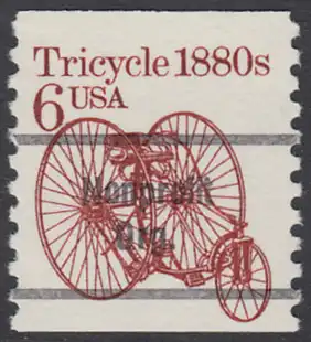 USA Michel 1751 / Scott 2126 postfrisch / precancelled EINZELMARKE (a01) - Fahrzeuge: Dreirad