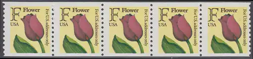 USA Michel 2116C / Scott 2518 postfrisch horiz.STRIP(5) - Tulpe