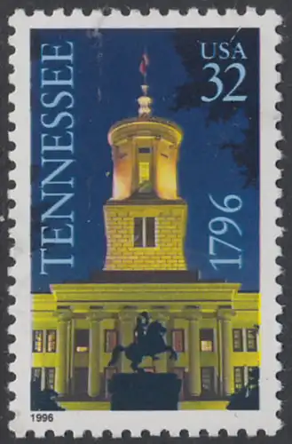 USA Michel 2728 / Scott 3070 postfrisch EINZELMARKE - 200 Jahre Staat Tennessee; Regierungsgebäude, Nashville, TN
