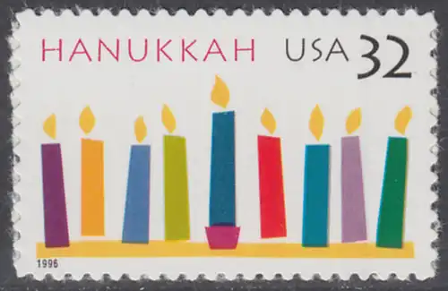 USA Michel 2794 / Scott 3118 postfrisch EINZELMARKE - Hanukka; Kerzen
