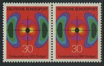 BUND 1969 Michel-Nummer 0599 postfrisch horiz.PAAR