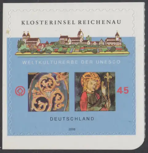 BUND 2008 Michel-Nummer 2642 postfrisch EINZELMARKE (b) -aus MH/selbstklebend-