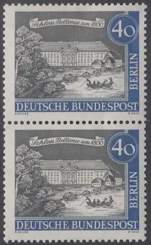 BERLIN 1962 Michel-Nummer 223 postfrisch vert.PAAR - Alt-Berlin: Schloss Bellevue