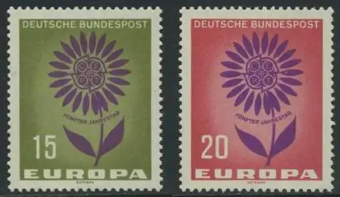 BUND 1964 Michel-Nummer 0445-0446 postfrisch SATZ(2) EINZELMARKEN