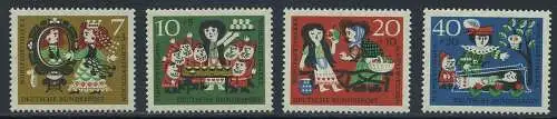 BUND 1962 Michel-Nummer 0385-0388 postfrisch SATZ(4) EINZELMARKEN