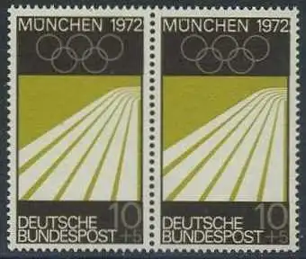 BUND 1969 Michel-Nummer 0587 postfrisch horiz.PAAR