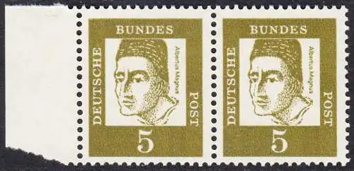 BUND 1961 Michel-Nummer 0347y postfrisch horiz.PAAR RAND links (a)