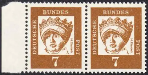 BUND 1961 Michel-Nummer 0348x postfrisch horiz.PAAR RAND links