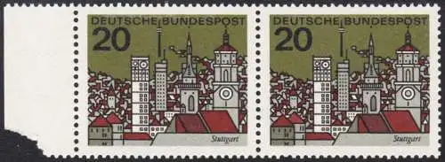 BUND 1964 Michel-Nummer 0426 postfrisch horiz.PAAR RAND links (a2)