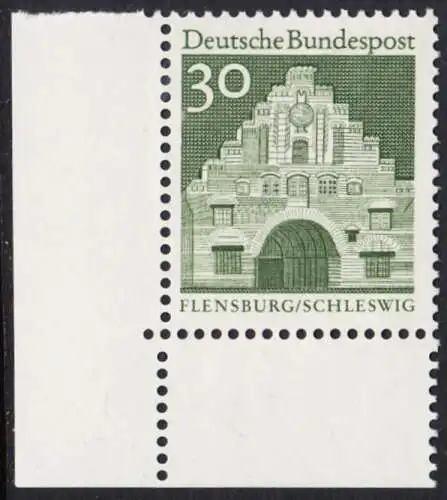 BUND 1966 Michel-Nummer 0492 postfrisch EINZELMARKE ECKRAND unten limls