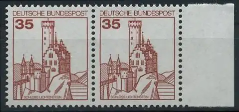 BUND 1982 Michel-Nummer 1139 postfrisch horiz.PAAR RAND rechts