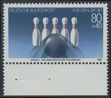 BUND 1985 Michel-Nummer 1238 postfrisch EINZELMARKE RAND unten