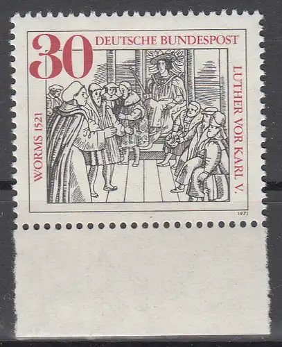 hc000.149 - Bund Mi.Nr. 669 ** vom Unterrand