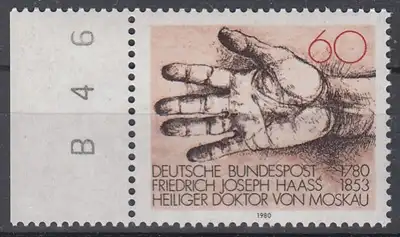 hc001.195 - Bund Mi.Nr. 1056 ** vom Seitenrand mit Teilbogennummer