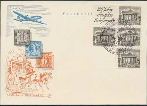 Flugpost Berlin Bauten Zusammendruck S1 Philatelie 100 Jahre Briefmarke FDC selt