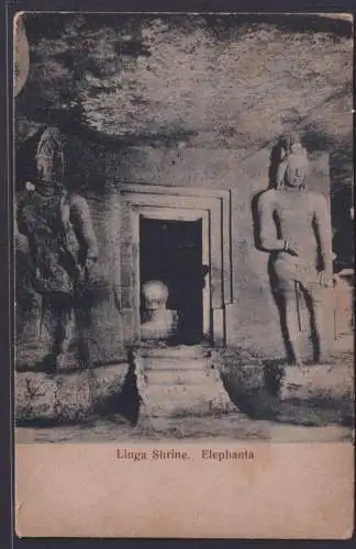 Ansichtskarte Linga Shrine Gottheit Hinduiemus Elephanta Indien Insel