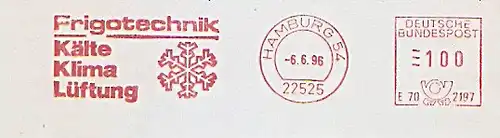 Freistempel E70 2197 Hamburg - Frigotechnik - Kälte, Klima, Lüftung (Abb. Frostsymbol) (#850)