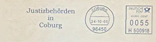 Freistempel H500918 Coburg - Justizbehörden in Coburg (#990)