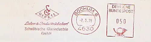 Freistempel Bochum - Schwäbische Glasindustrie GmbH - SG Geräte - Labor-& Industriebedarf (#1385)