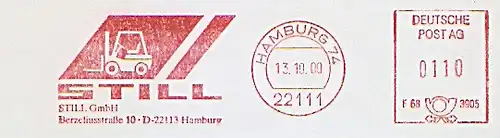 Freistempel F68 3905 Hamburg - STILL GmbH (Abb. Gabelstapler) (#1538)