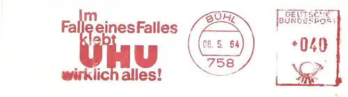 Freistempel Bühl - UHU - Im Falle eines Falles klebt UHU wirklich alles! (#1613)