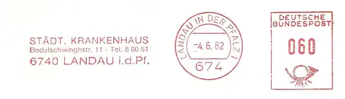 Freistempel Landau in der Pfalz - Städtisches Krankenhaus (#1918)