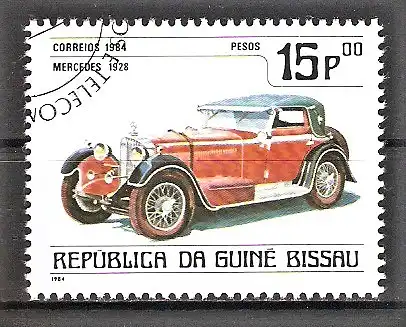 Briefmarke Guinea-Bissau Mi.Nr. 748 o Autos 1984 / Mercedes Baujahr 1928