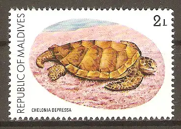 Briefmarke Malediven Mi.Nr. 864 ** Australische Suppenschildkröte (Chelonia depressa) #202431