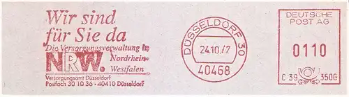 Freistempel C39 350G Düsseldorf - Versorgungsamt Düsseldorf - NRW. Wir sind für Sie da - Die Versorgungsverwaltung (#1651)