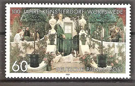 Briefmarke BRD Mi.Nr. 1430 ** 100 Jahre Künstlerdorf Worpswede 1989