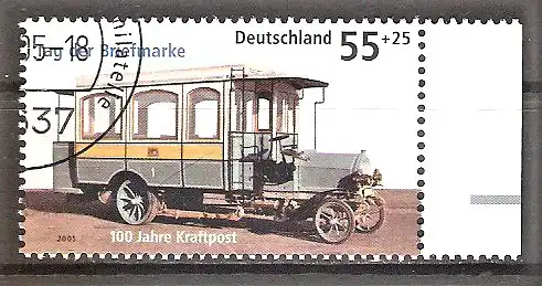 Briefmarke BRD Mi.Nr. 2456 o Seitenrand rechts - Tag der Briefmarke 2005 / Kraftpostomnibus