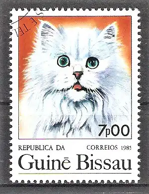 Briefmarke Guinea-Bissau Mi.Nr. 856 o Katze