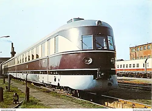 Ansichtskarte Deutschland - Schnelltriebwagen BR 182 003-4 im RAW Halle (1186)