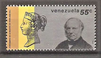 Briefmarke Venezuela Mi.Nr. 2144 ** 100. Todestag von Rowland Hill 1980 / Britischer Generalpostmeister