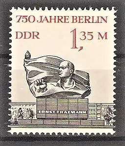 Briefmarke DDR Mi.Nr. 3123 ** 750 Jahre Berlin 1987 / Ernst-Thälmann-Denkmal