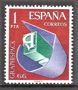 Briefmarke Spanien Mi.Nr. 1597 ** „GRAPHISPACK 66“ Barcelona