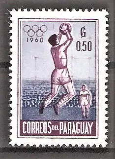 Briefmarke Paraguay Mi.Nr. 835 ** Olympische Sommerspiele in Rom 1960 / Fussball