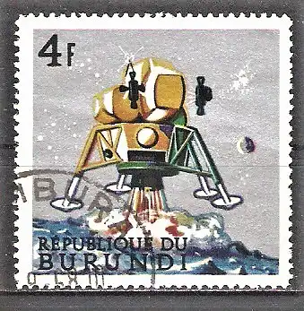 Briefmarke Burundi Mi.Nr. 401 A o Erforschung des Weltraums 1968 / Mondlandefähre