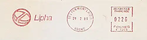 Freistempel Frankreich F 1208 Lyon Monplaisir - Lipha (#879)