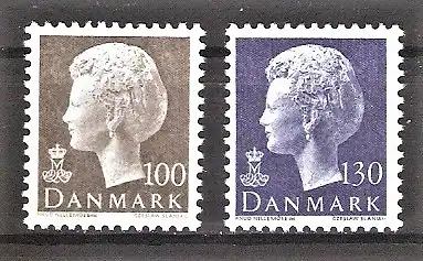 Briefmarke Dänemark Mi.Nr. 584-585 ** Königin Margrethe II. 1975 / Kompletter Satz !