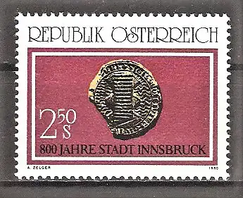 Briefmarke Österreich Mi.Nr. 1647 ** 800 Jahre Stadt Innsbruck 1980 / Stadtsiegel