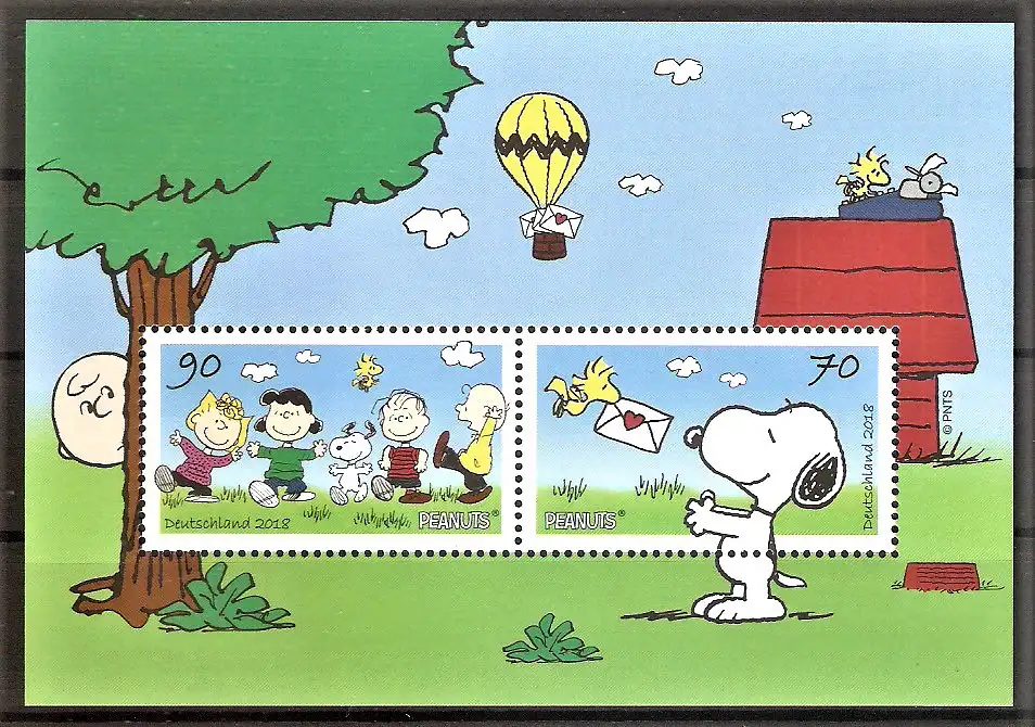 Briefmarke BRD BLOCK 82 ** (Mi.Nr. 3369-3370) Comics 2018 / "Die Peanuts"