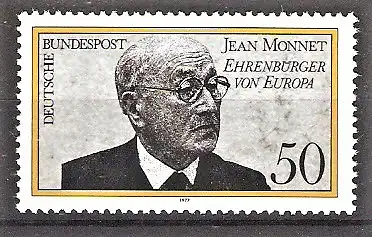 Briefmarke BRD Mi.Nr. 926 ** Jean Monnet 1977 / Französischer Politiker und Staatsmann